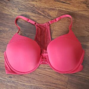 Victoria's Secret Red Tshirt Pushup Full Coverage Front Clasp Women's Bra 36D